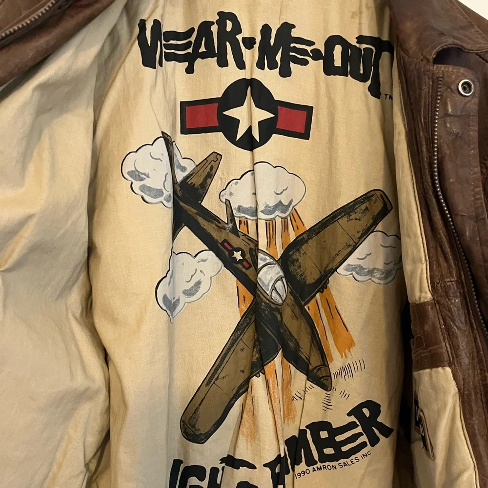 Vintage 90s‎ Aviator Bomber Jacket — Men’s Sz 42 (23.5×26)